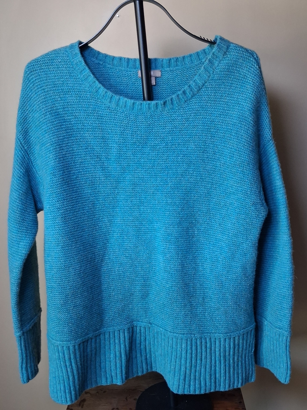 J. Jill Women's Teal Blue Wool Blend Pullover Sweater; Sz M